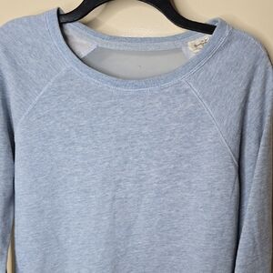 Abercrombie & Fitch Y2K Light Blue Raglan Crewneck Sweatshirt Sheer Back